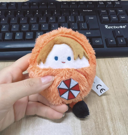 Leon S. Kennedy RE4 inspired chibi plush keychain collectible