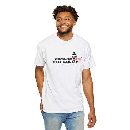 Let it out graphic tee – emotional release streetwear with surrealist collage design