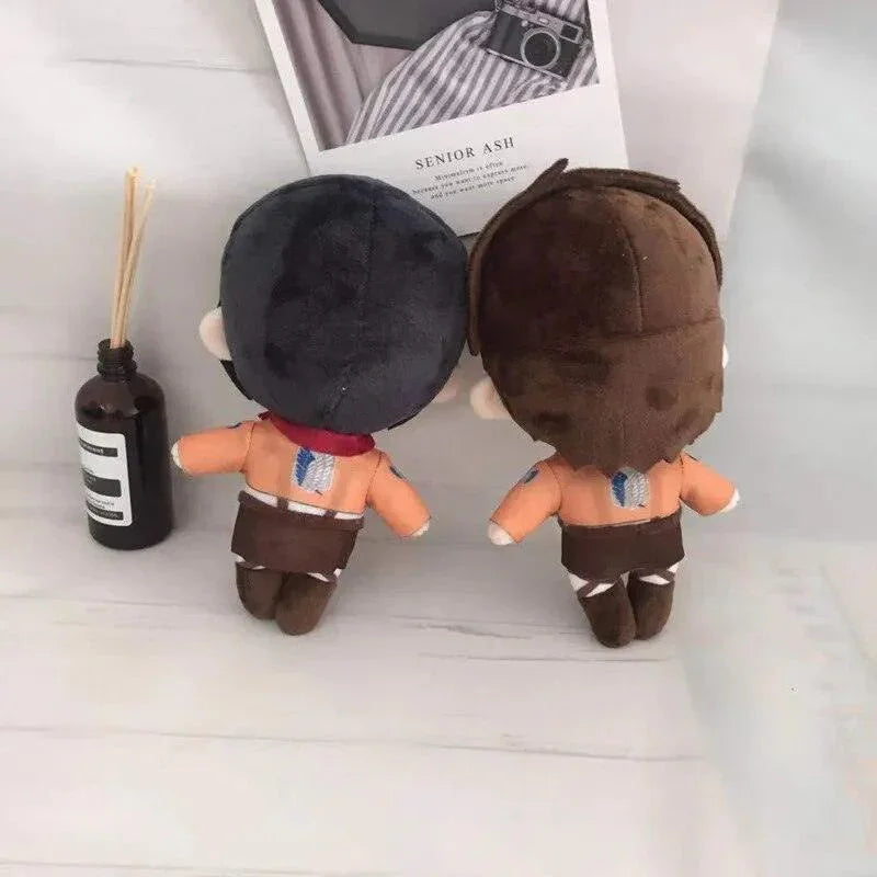 Levi plush with gear angled three-quarter view showing full costume and gear detail
