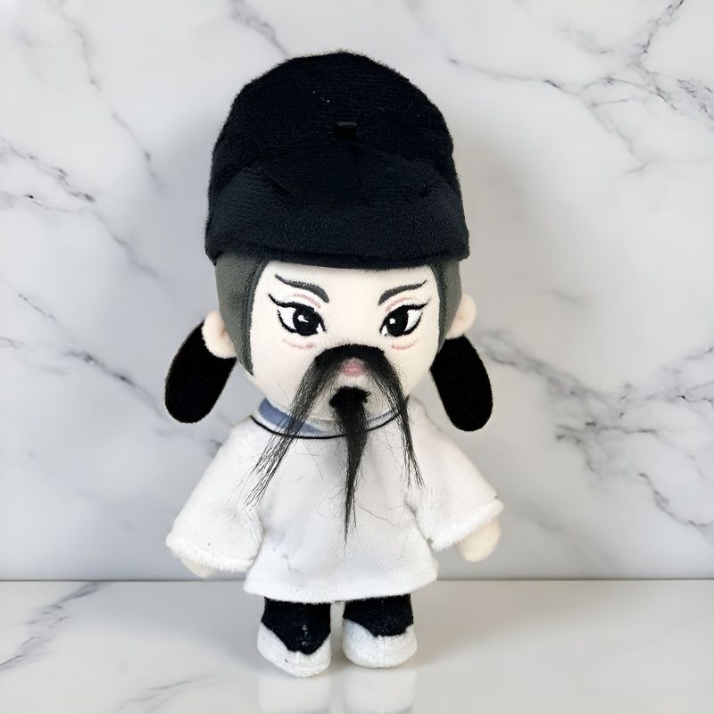 Li plush soft figure Tang Dynasty poet white robes detail
