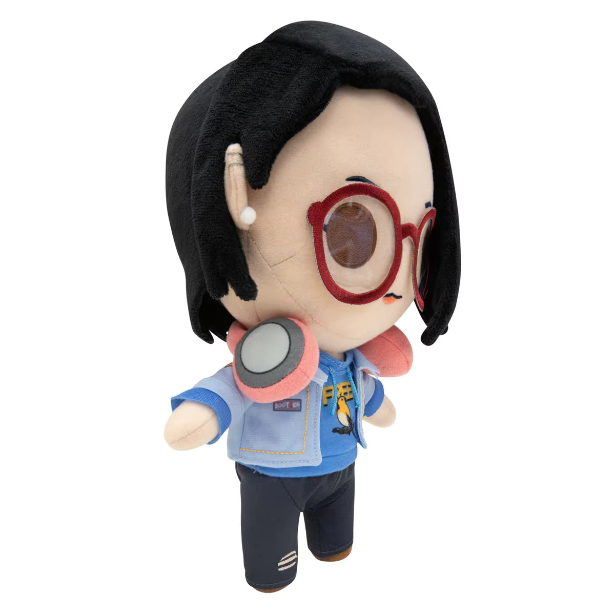 Life is Strange Chloe Price soft plush close up showing embroidered face detail
