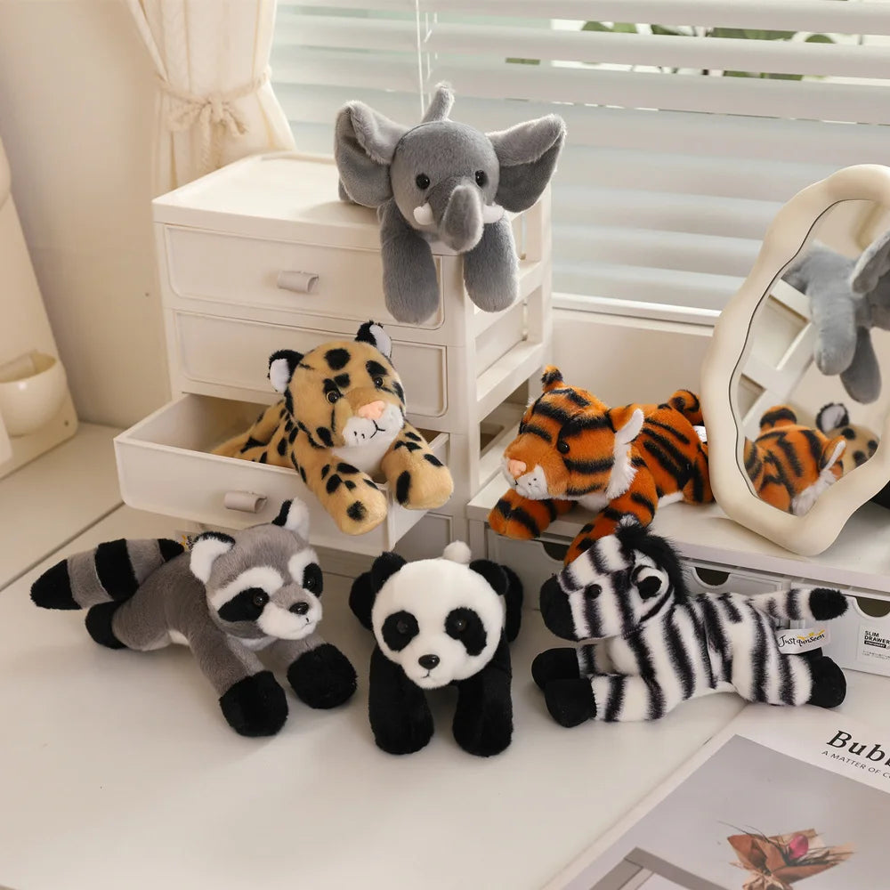 Lifelike leopard stuffed animal 30cm cute lying plush toy