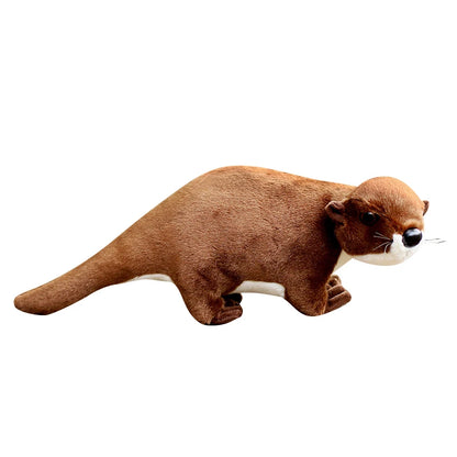 Lifelike standing river otter plush stuffed animal 40cm front view