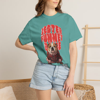 Lifestyle shot of a fan wearing the latest Miss Chiff character inspired merch.