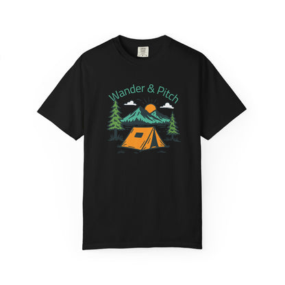 Lifestyle shot of a nature lover t-shirt worn during a morning hike