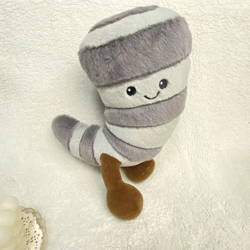 Lightning plush bolt shaped kawaii weather plushie with cute face
