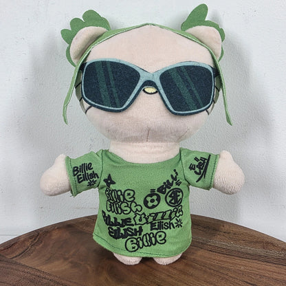 Lil Bil graffiti feline plush soft cotton material close-up

