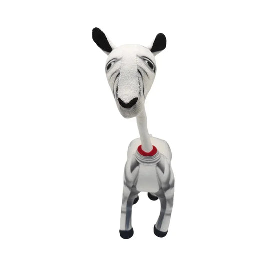 Long horse plush stuffed toy 40cm handmade cotton front view