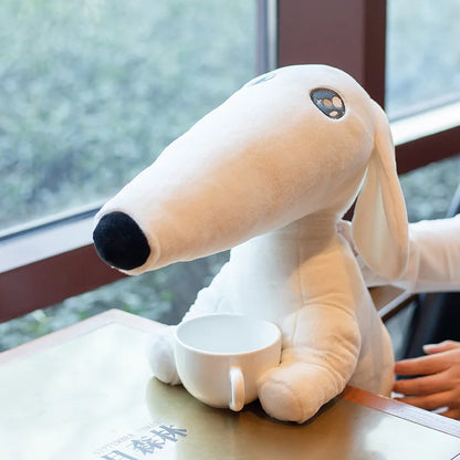 Long nose dog plush stuffed animal inspired by Borzoi meme

