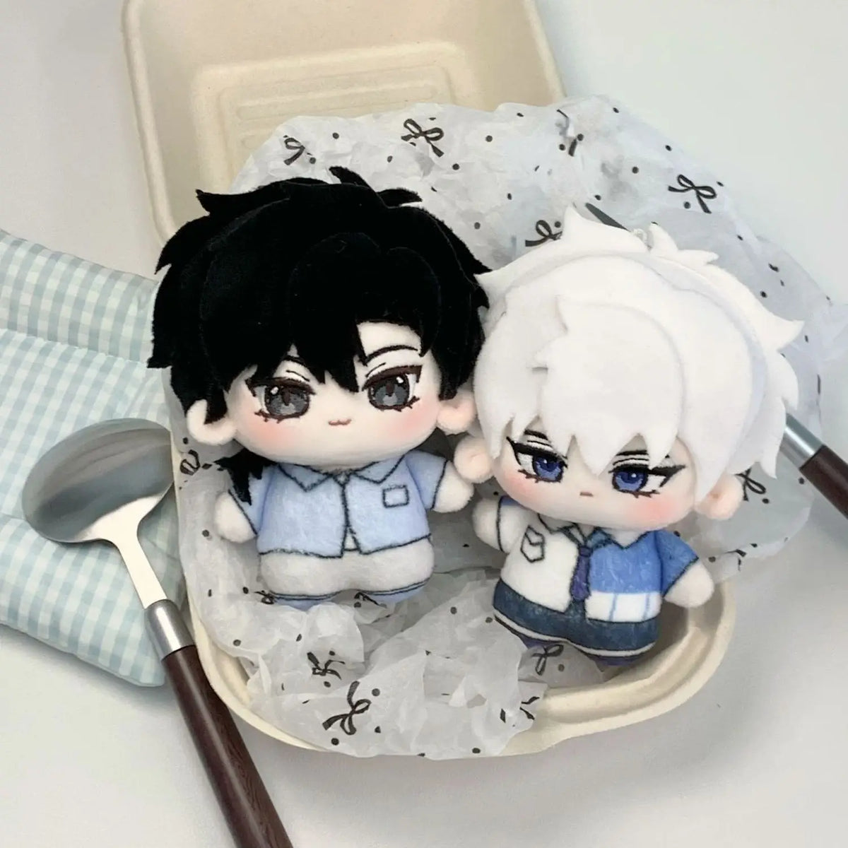 Lu Guang chibi plush toy handmade anime figure 10 cm front view