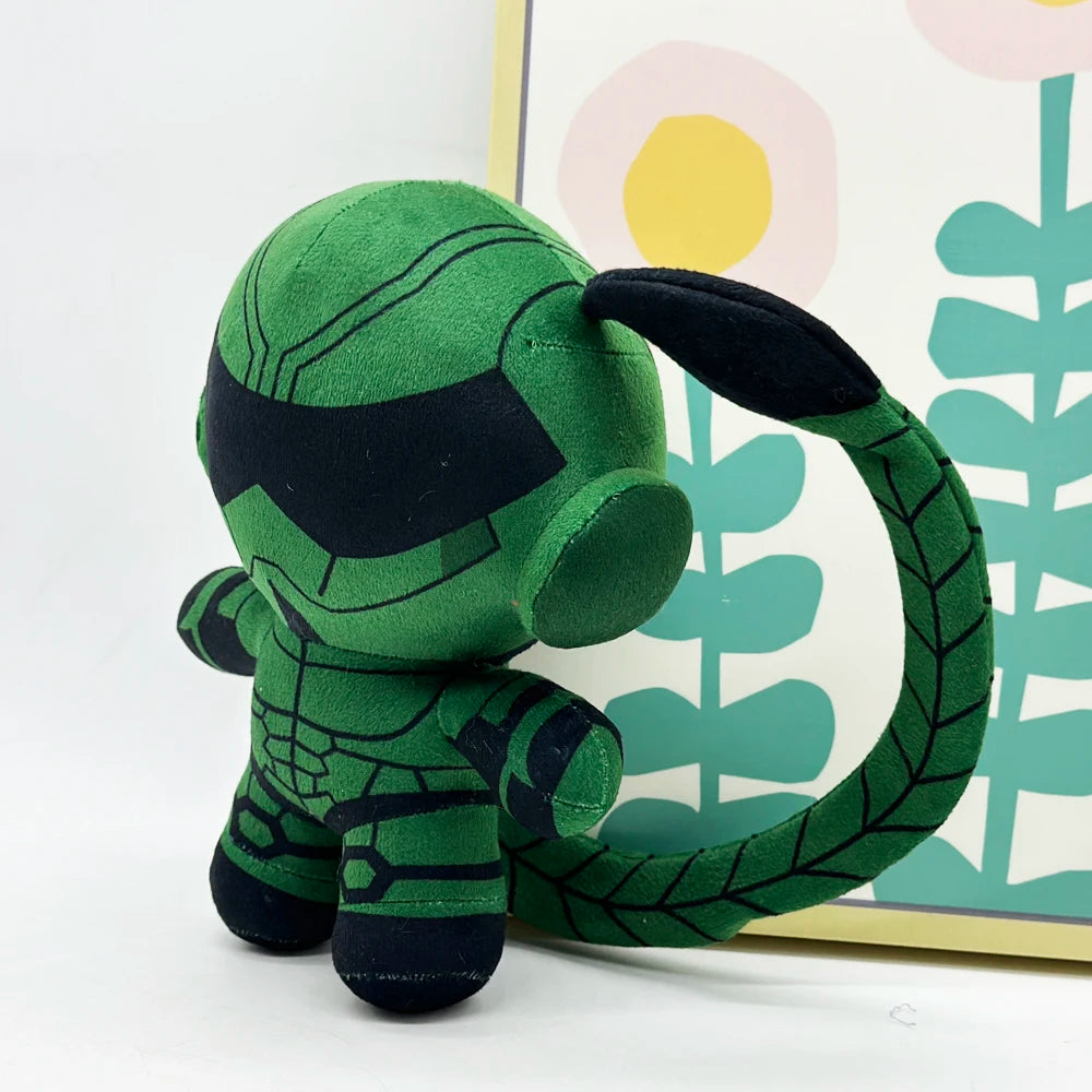 Mac Gargan plush close-up face detail handmade
