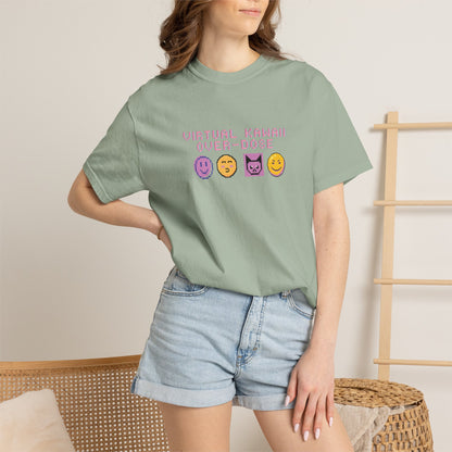 Mad Mew Mew shirt hanging on a rack in a vintage thrift-style boutique
