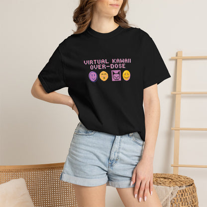 Mad Mew Mew tee folded neatly showing heavyweight 6.1 oz cotton thickness
