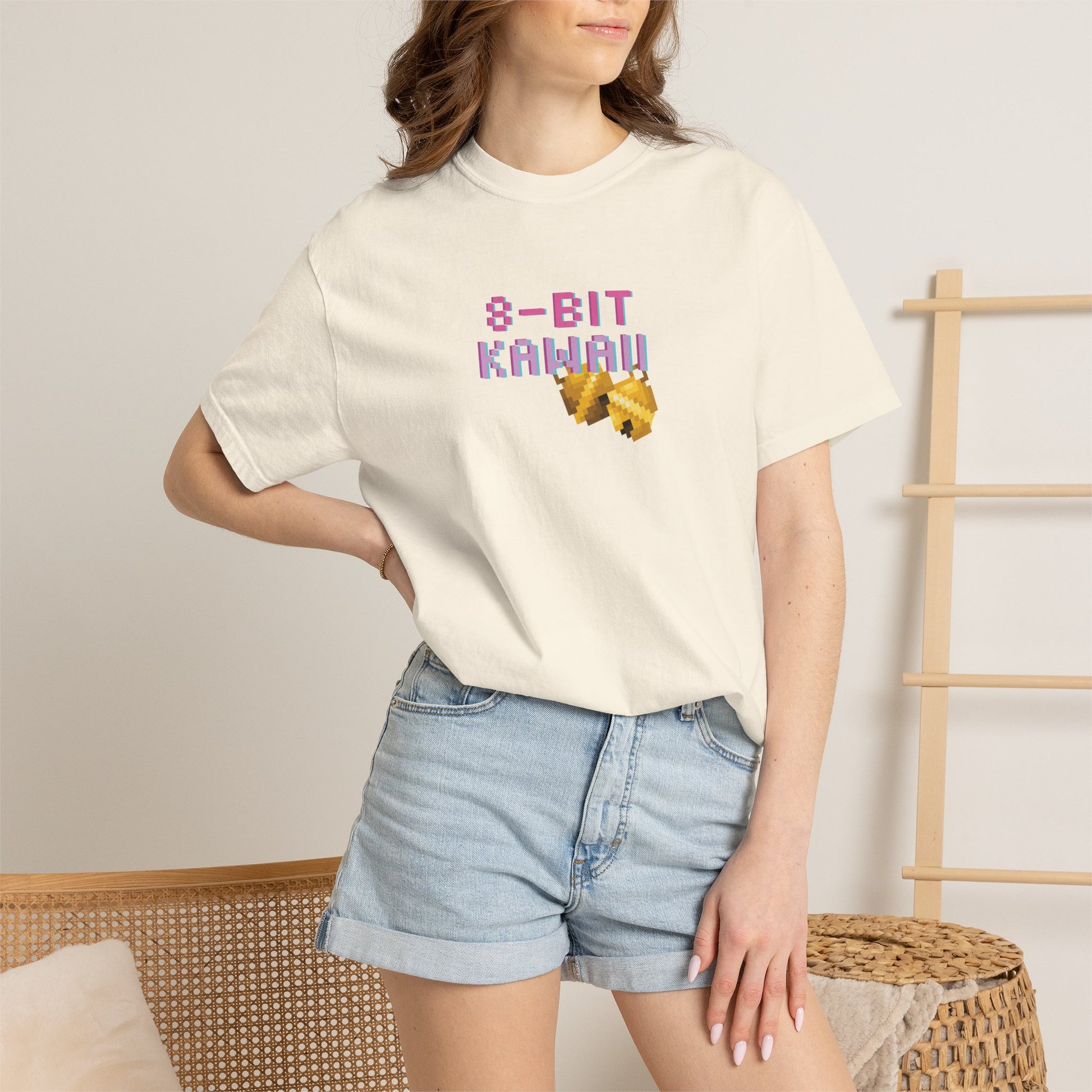 Mad mew mew tees unisex double-needle stitched collar detail
