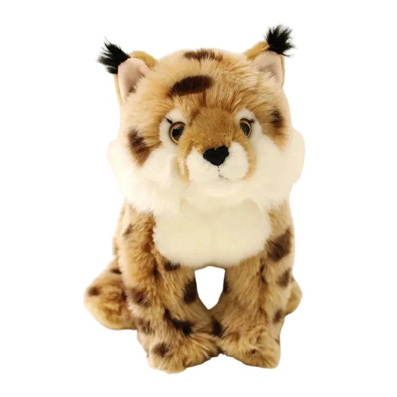 Realistic Lynx Cub Plush 28cm | Handmade Wildcat Bobcat Stuffed Animal Plushie