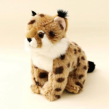 Realistic Lynx Cub Plush 28cm | Handmade Wildcat Bobcat Stuffed Animal Plushie