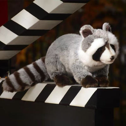 Realistic Raccoon Plush Stuffed Animal | Hyper Realistic 30cm Wildlife Plush Gift | Soft Faux Fur Raccoon Collectible