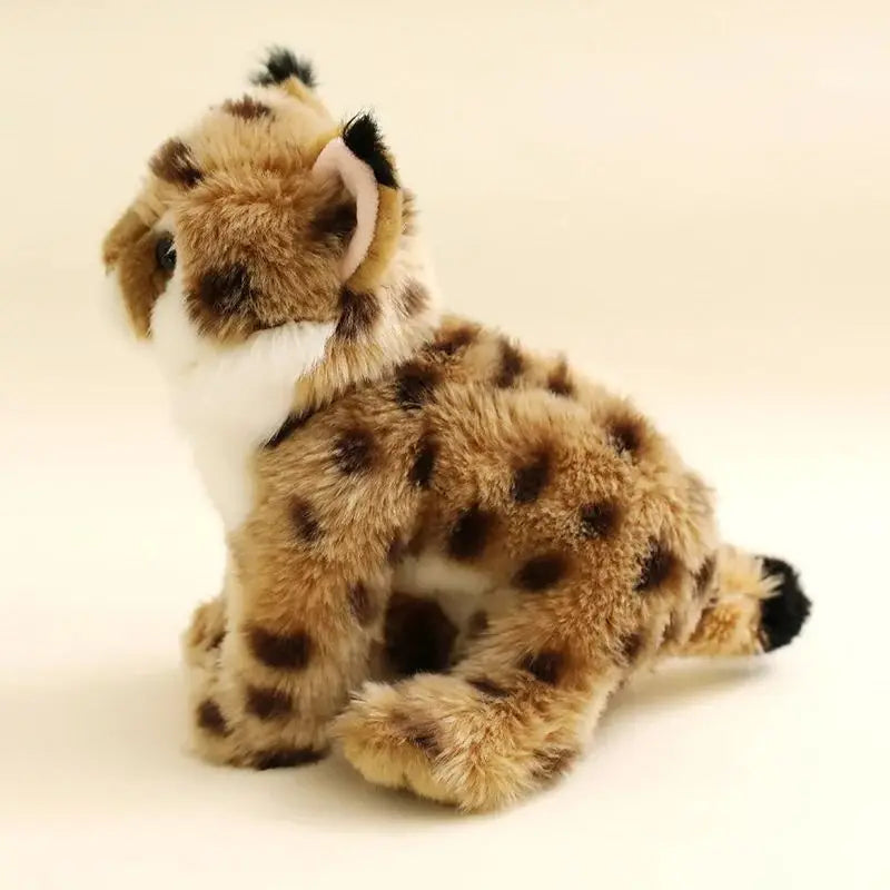 Realistic Lynx Cub Plush 28cm | Handmade Wildcat Bobcat Stuffed Animal Plushie