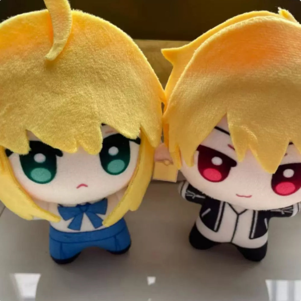 Fate/Stay Night Anime Plushies Saber Gilgamesh Lancer Rin Sakura Casual School Outfit 10cm Collectible