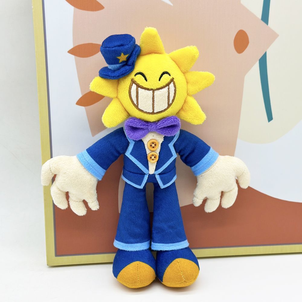 Mr Wonder Plush - Wonderland Horror Game | Handmade Sun Head Villain Stuffed Animal 24cm