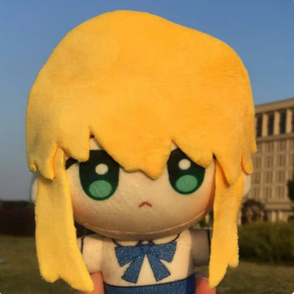 Fate/Stay Night Anime Plushies Saber Gilgamesh Lancer Rin Sakura Casual School Outfit 10cm Collectible