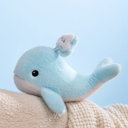 Whale Shark Plush and Blue Whale Stuffed Animal Set | Kawaii 25cm Ocean Gift for Ocean Lovers