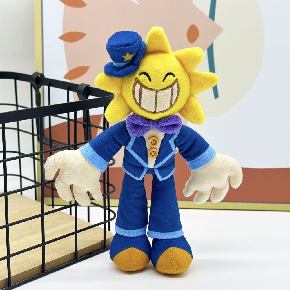 Mr Wonder Plush - Wonderland Horror Game | Handmade Sun Head Villain Stuffed Animal 24cm