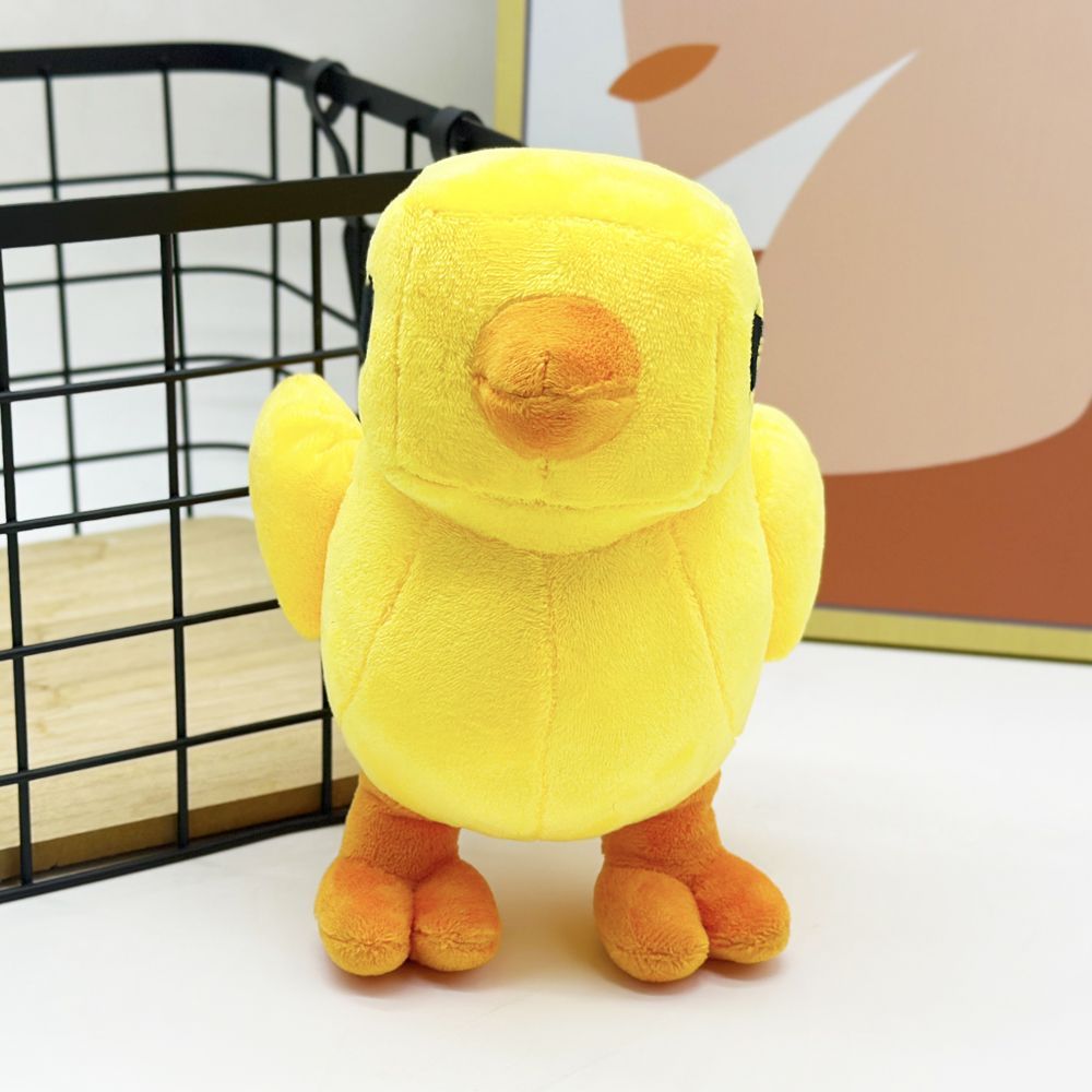Blocky Pixel Chicken Plush Toy | Voxel Style Handmade Plush | 18cm Collectible Stuffed Animal | Party Game Decor