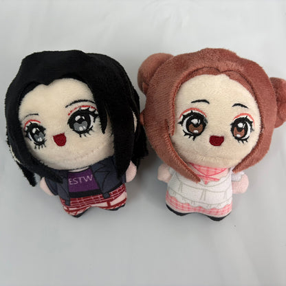 Anime Duo Plush – Choker Punk & Bubbly Romance + Cat Versions