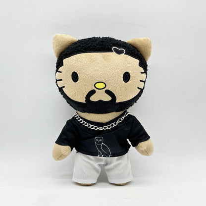 Hip Hop Rapper Cartoon Cat Plush Doll 24cm