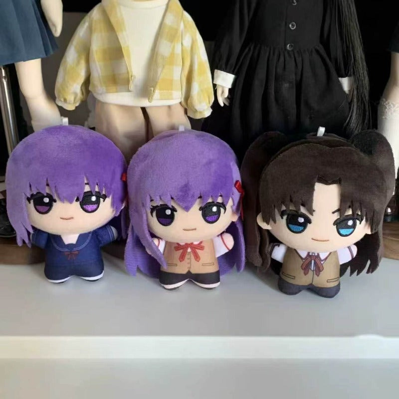 Fate/Stay Night Anime Plushies Saber Gilgamesh Lancer Rin Sakura Casual School Outfit 10cm Collectible