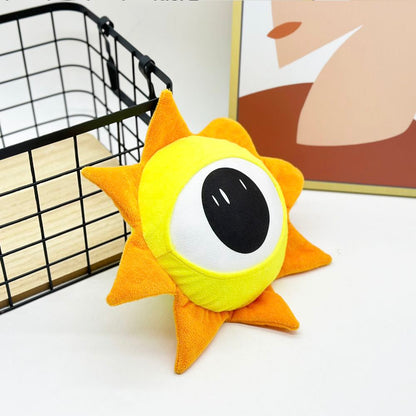 Mr. Sun fan art inspired plush collectible shelf display

