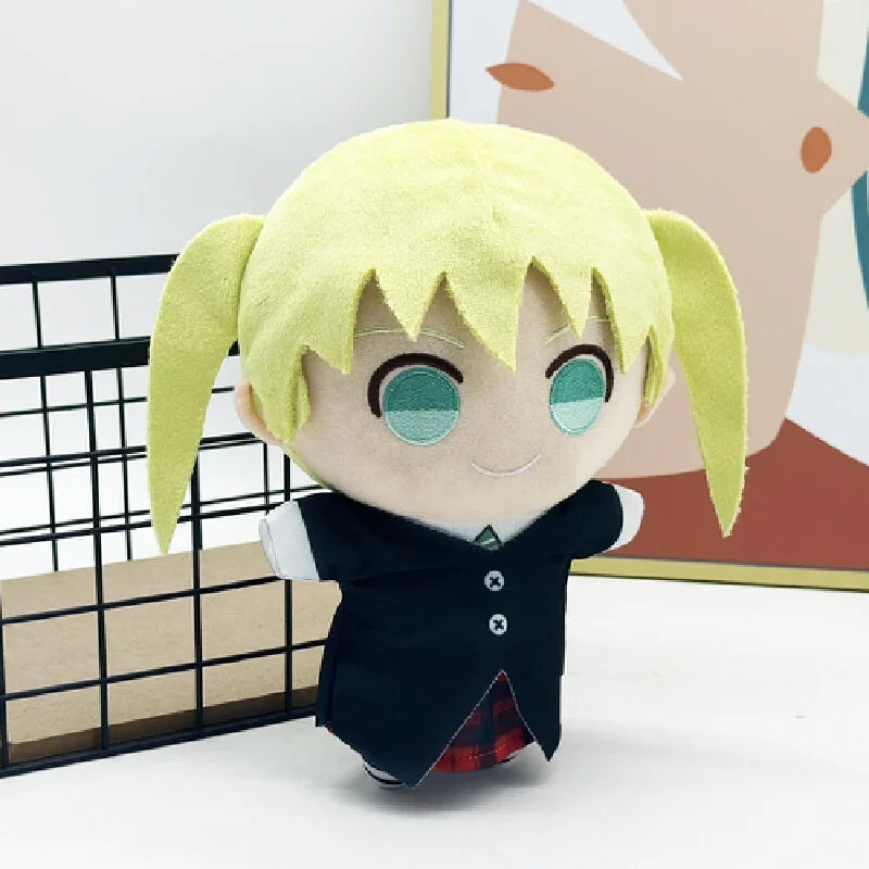 Maka albarn plushie side view showing twin pigtail hairstyle