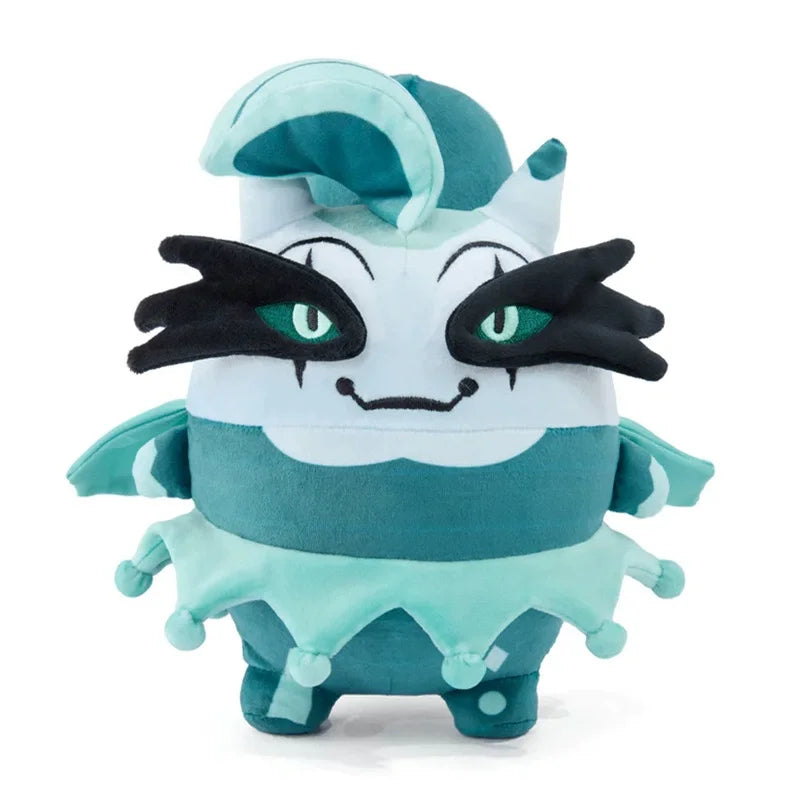 Mammon Glitz and Glam plush set Helluva Boss plushies collection displayed together
