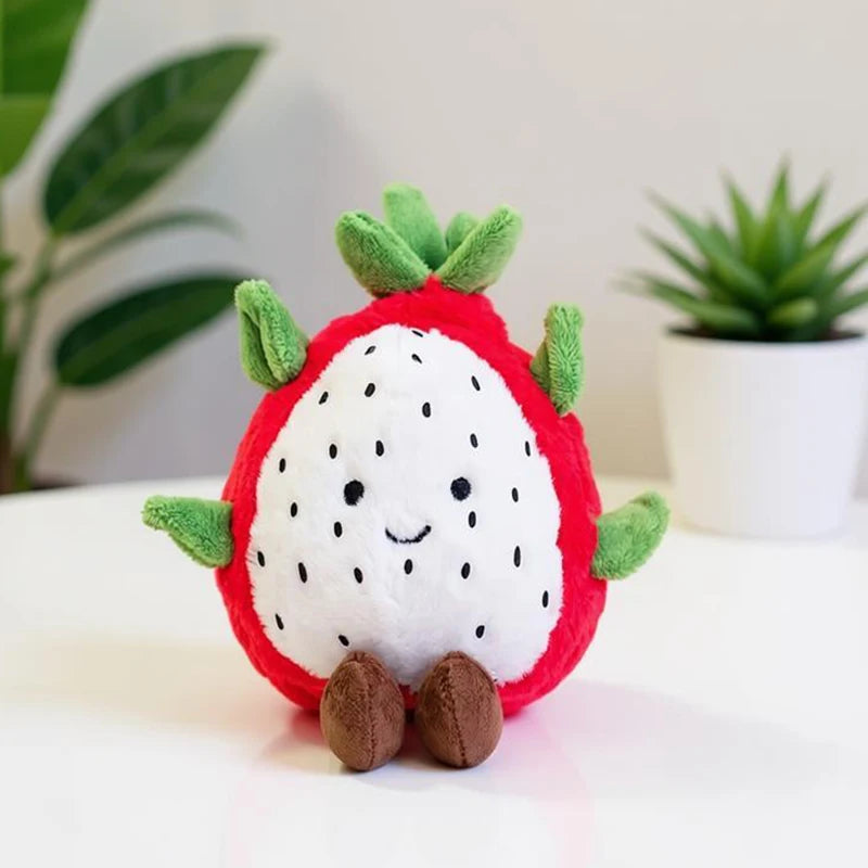 Mangosteen kawaii pocket plushie purple tropical mini fruit stuffed toy
