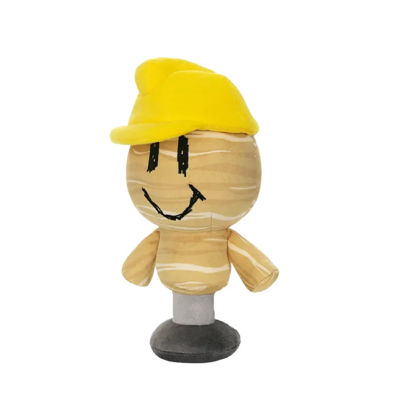 Mannequin Mark plush 22cm chibi stuffed toy with yellow hard hat detail

