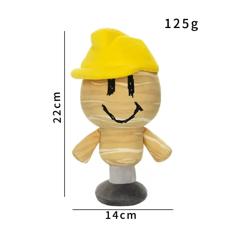 Mannequin Mark toy close up showing wooden mannequin body and hard hat
