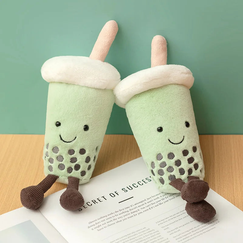 Matcha plushie soft PP cotton stuffed cushion pastel green close up texture shot