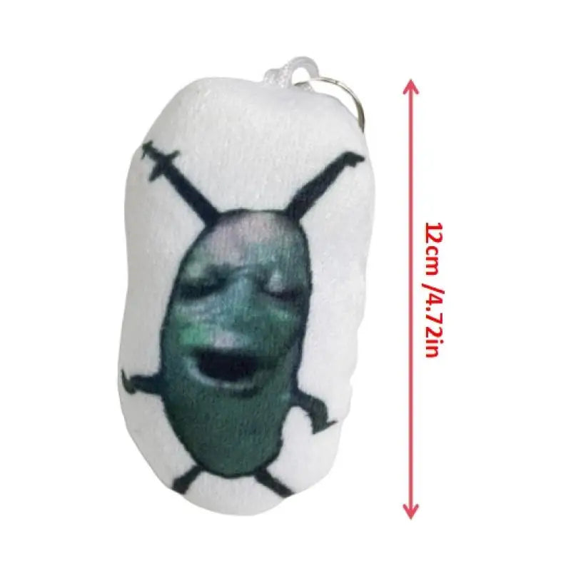 Meme Plush Collectible Plankton screaming face sitting on desk display