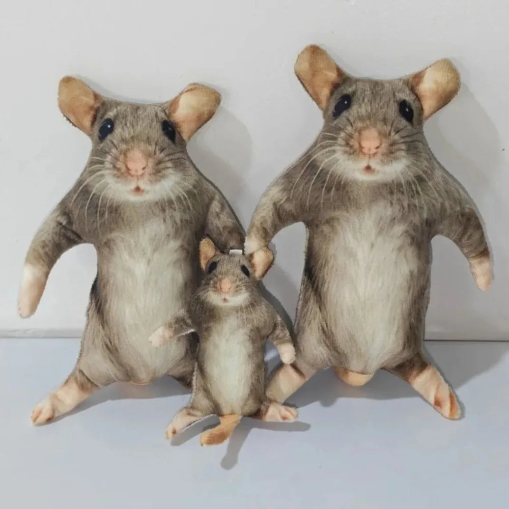 Meme plush mouse 24cm large novelty plush on white background
