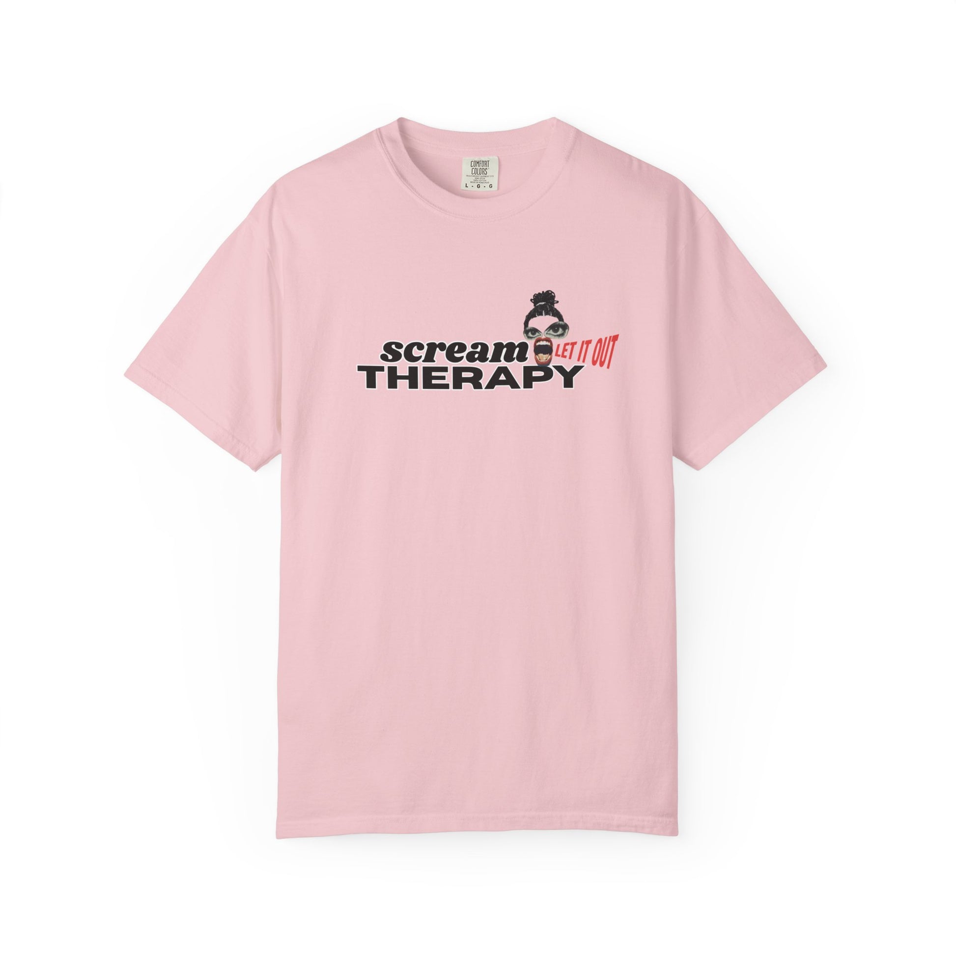 Mental health graphic tee with screaming collage art – indie alternative apparel