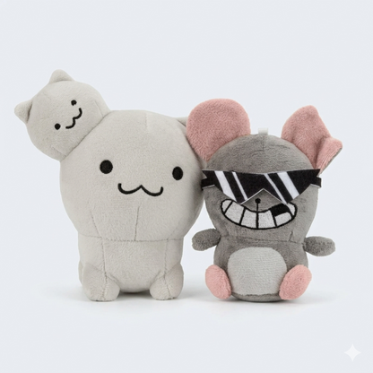 Mewgenics Radical Rat plush wearing sunglasses front view