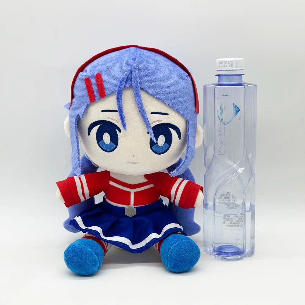 MiSide Mita soft plush doll displayed on gaming desk
