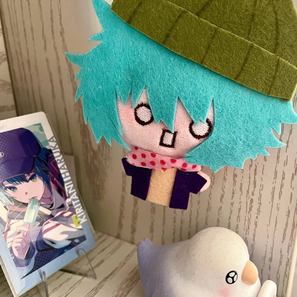 Midori plush wide jade eyes green hair death game visual novel fan art
