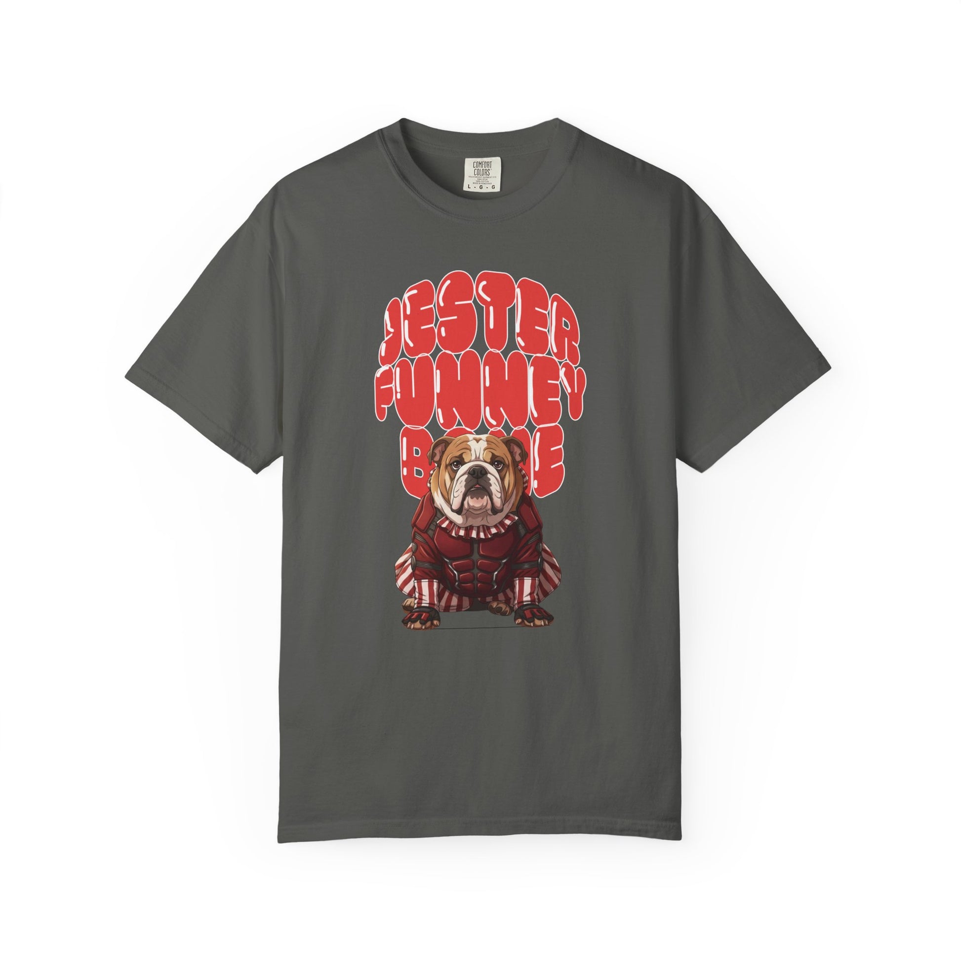 Mischiff unisex heavyweight garment-dyed graphic t-shirt.