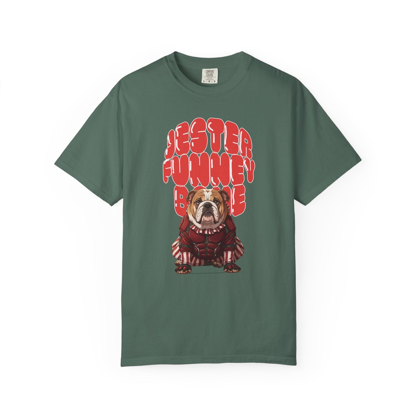 Miss Chiff fan merch, retro graphic dog tee with chunky lettering.