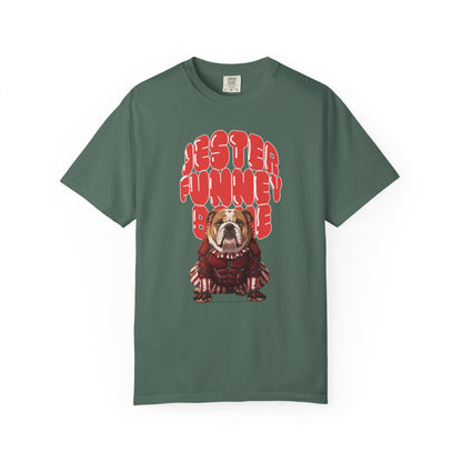 Miss Chiff fan merch, retro graphic dog tee with chunky lettering.