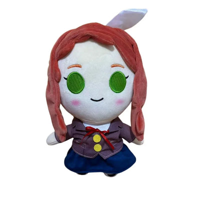 Monika plush green bow self aware club president handmade collectible