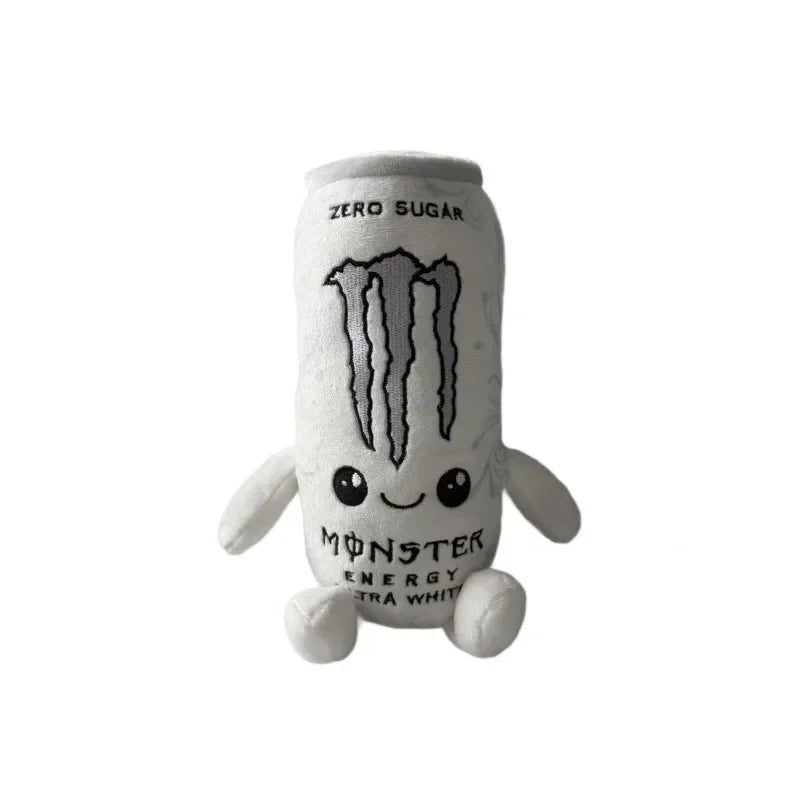 Monster Energy Ultra White Can Plush stuffed toy 23cm front view