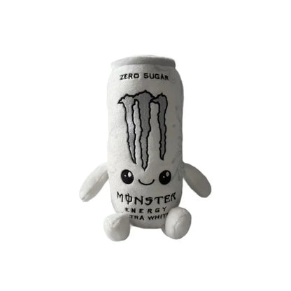 Monster Energy Ultra White Can Plush stuffed toy 23cm front view